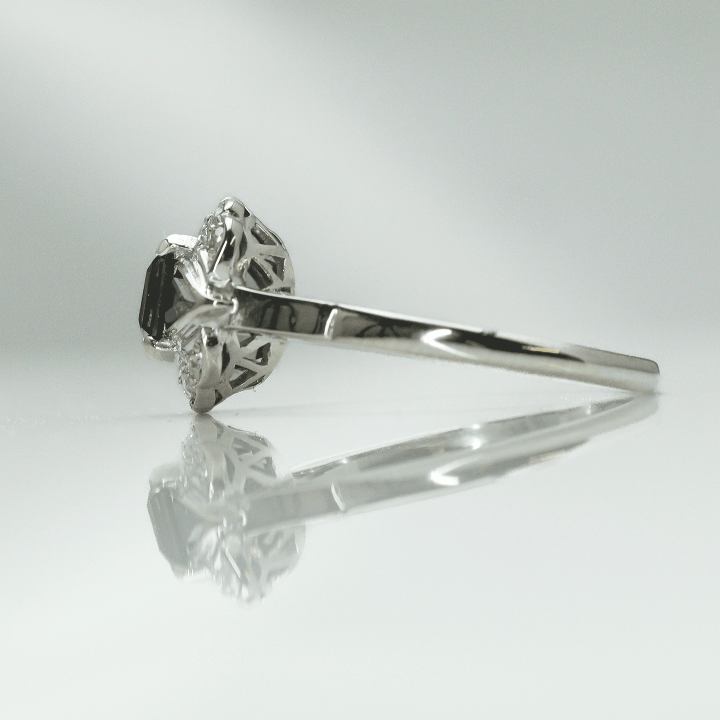 Art Deco Sapphire and Diamond Cluster Ring - Friar House