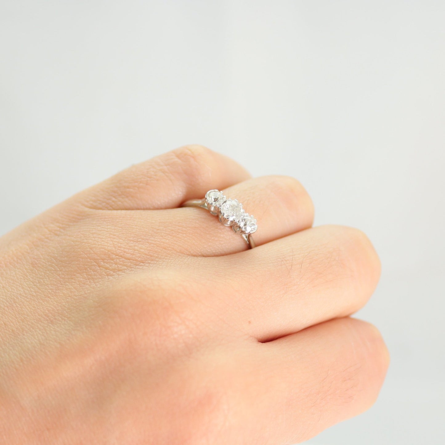 Art Deco Three Stone Diamond Ring - Friar House