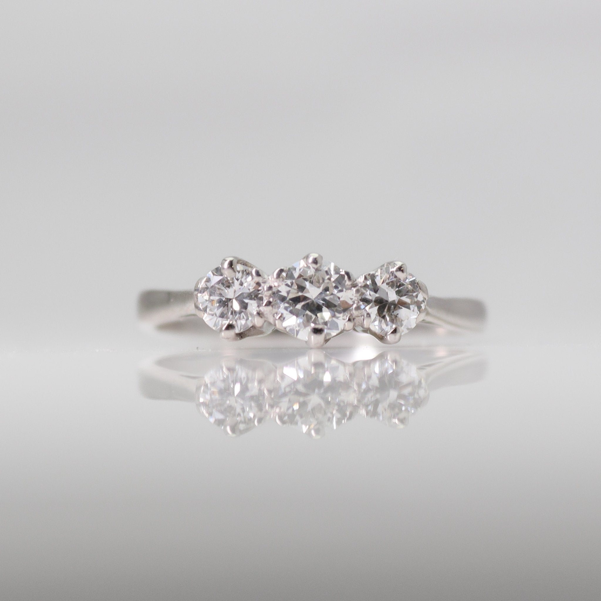 Small 3 stone diamond on sale rings