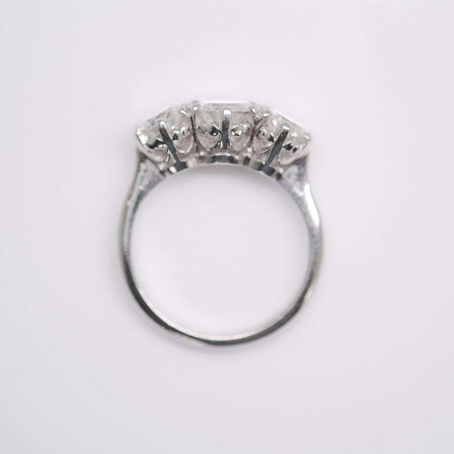Art Deco White Gold Three Stone Diamond Ring - Friar House