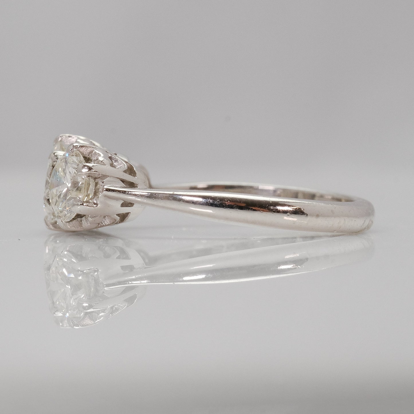 Art Deco White Gold Three Stone Diamond Ring - Friar House