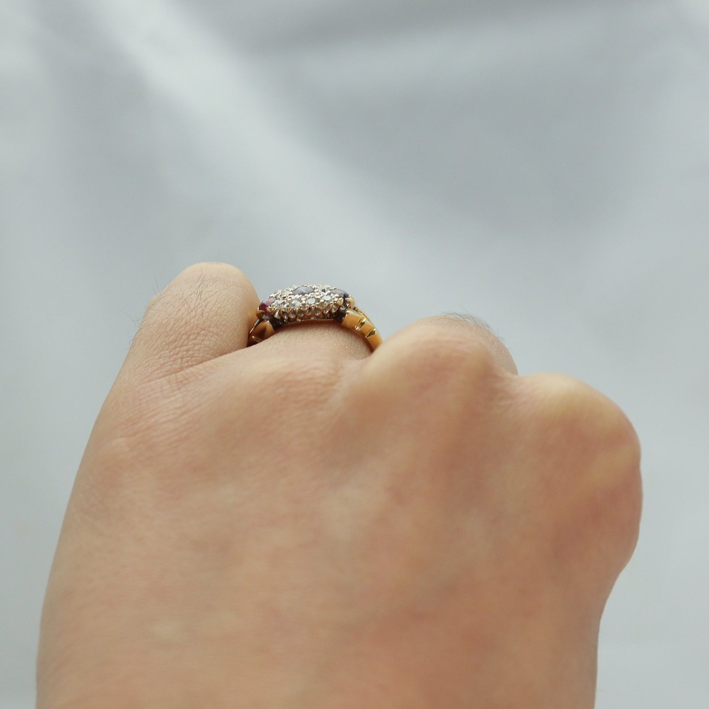 Edwardian Ruby and Diamond Panel Ring - Friar House
