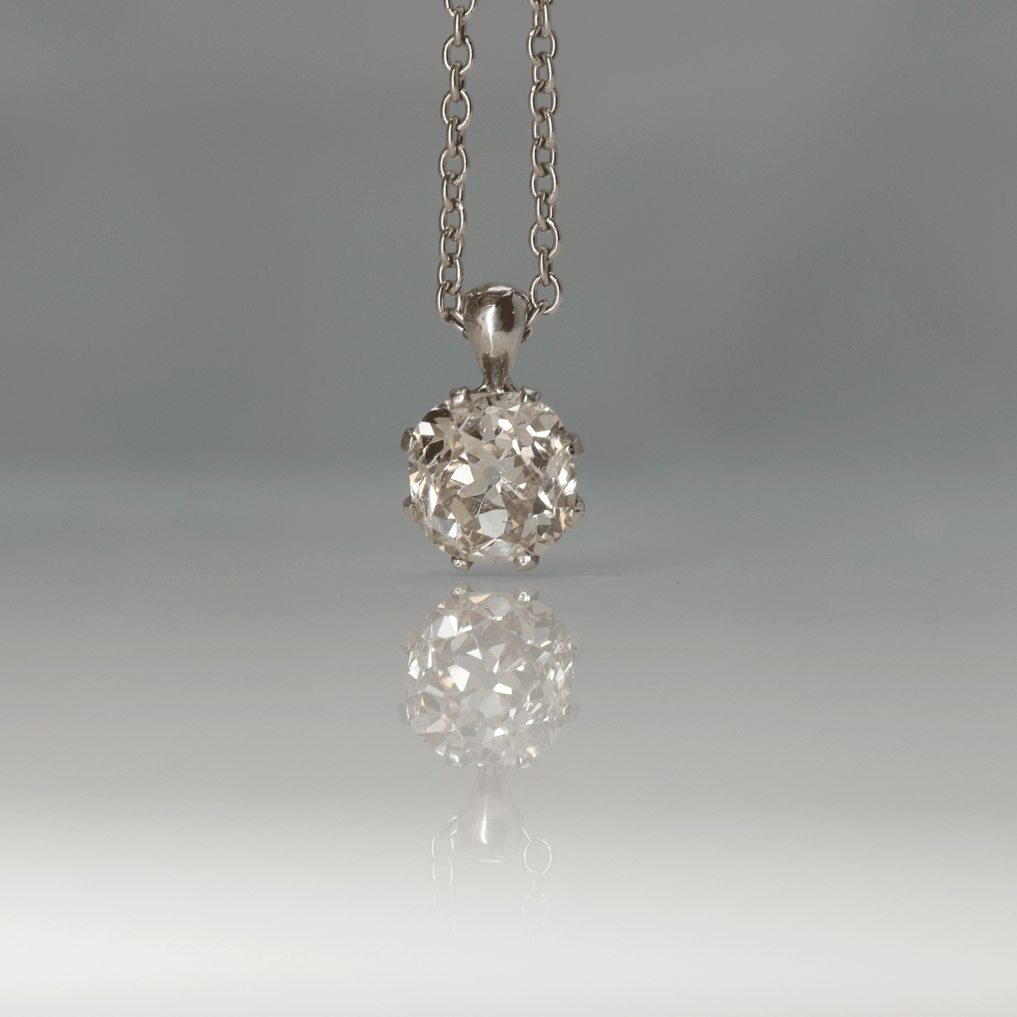 Platinum Diamond Drop Pendant - Friar House