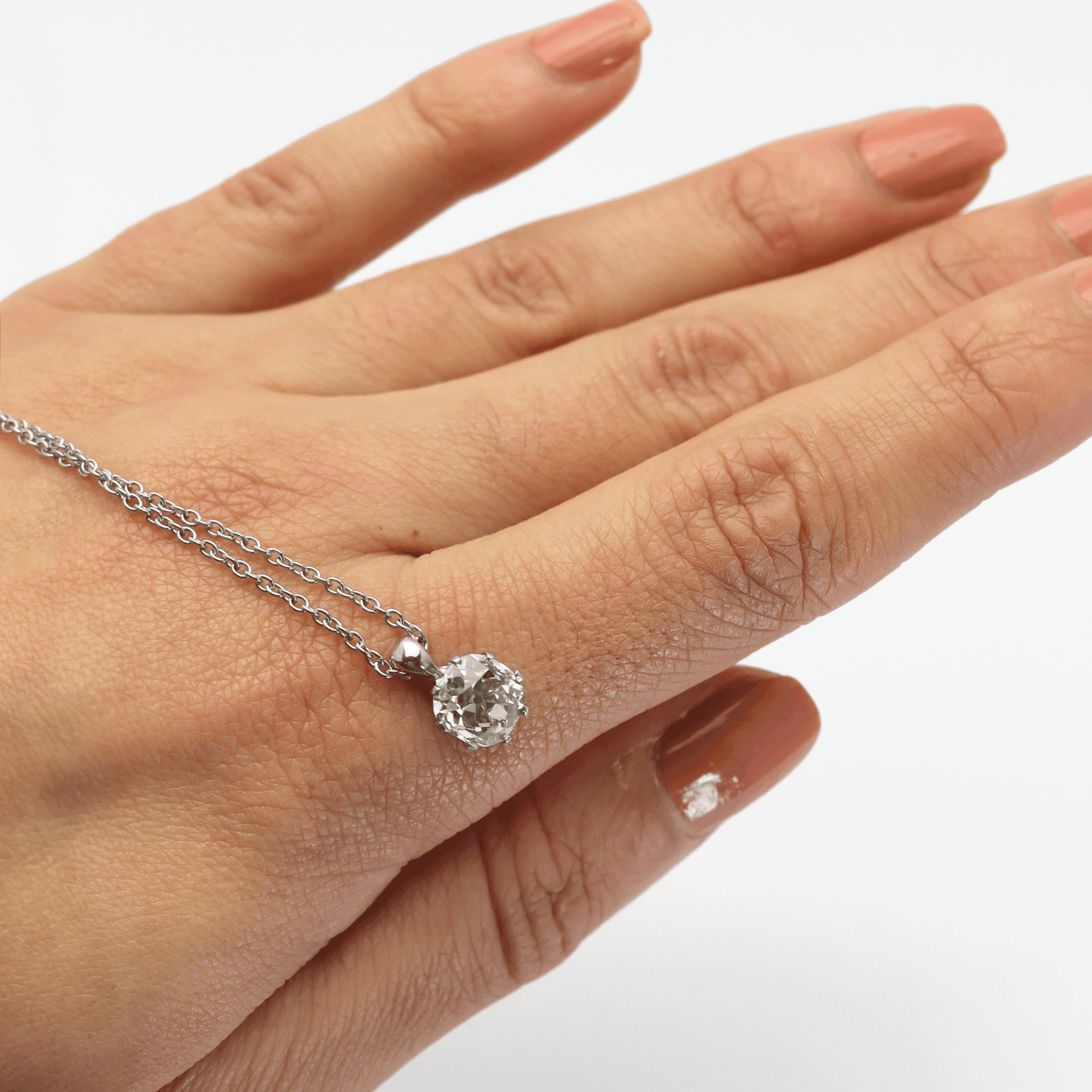Platinum Diamond Drop Pendant - Friar House