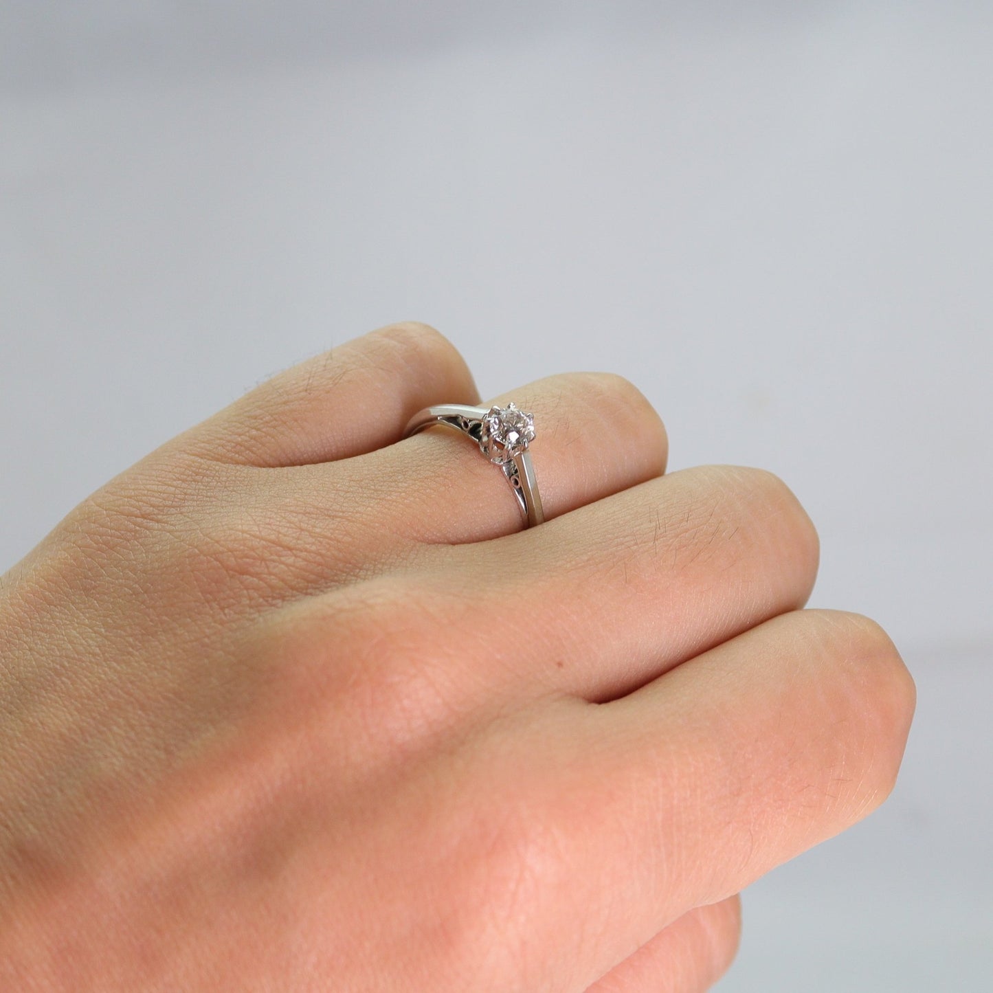 Platinum Diamond Solitaire Ring - Friar House