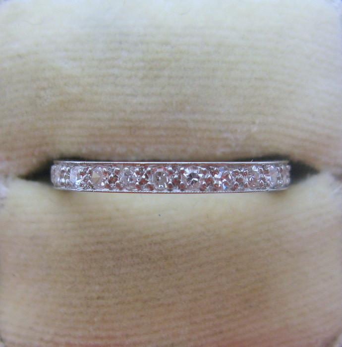 Platinum Full Set Old Cut Diamond Eternity Ring - Friar House
