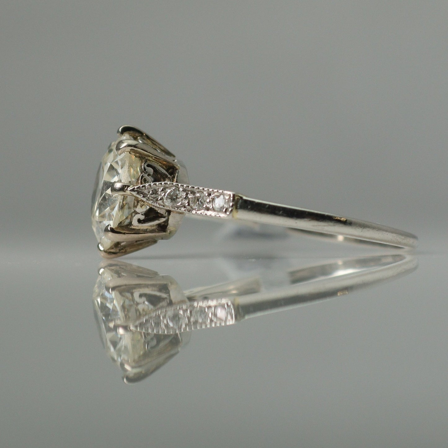 Platinum Set Diamond Solitaire Ring 2 Carats - Friar House