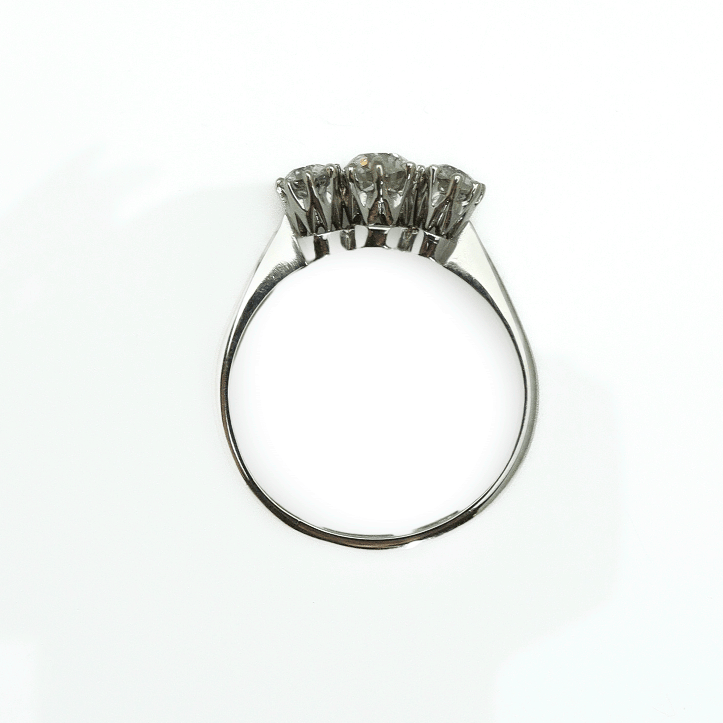 Three Stone Platinum Diamond Ring - Friar House