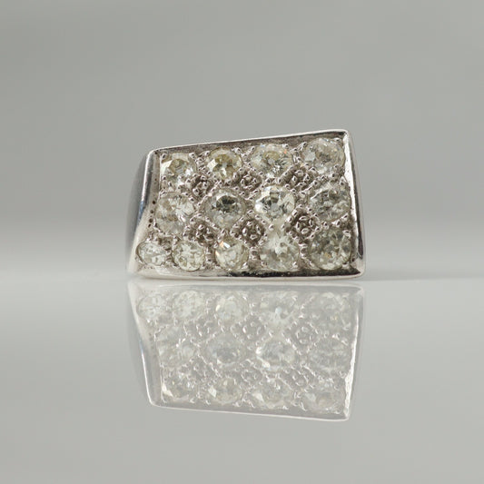 Vintage Abstract Diamond Panel Ring. - Friar House