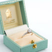 Platinum Art Deco Diamond Engagement Ring Presented in Friar House Antique Jewellery Box