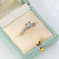 Art Deco Platinum Diamond Square Set Solitaire Ring