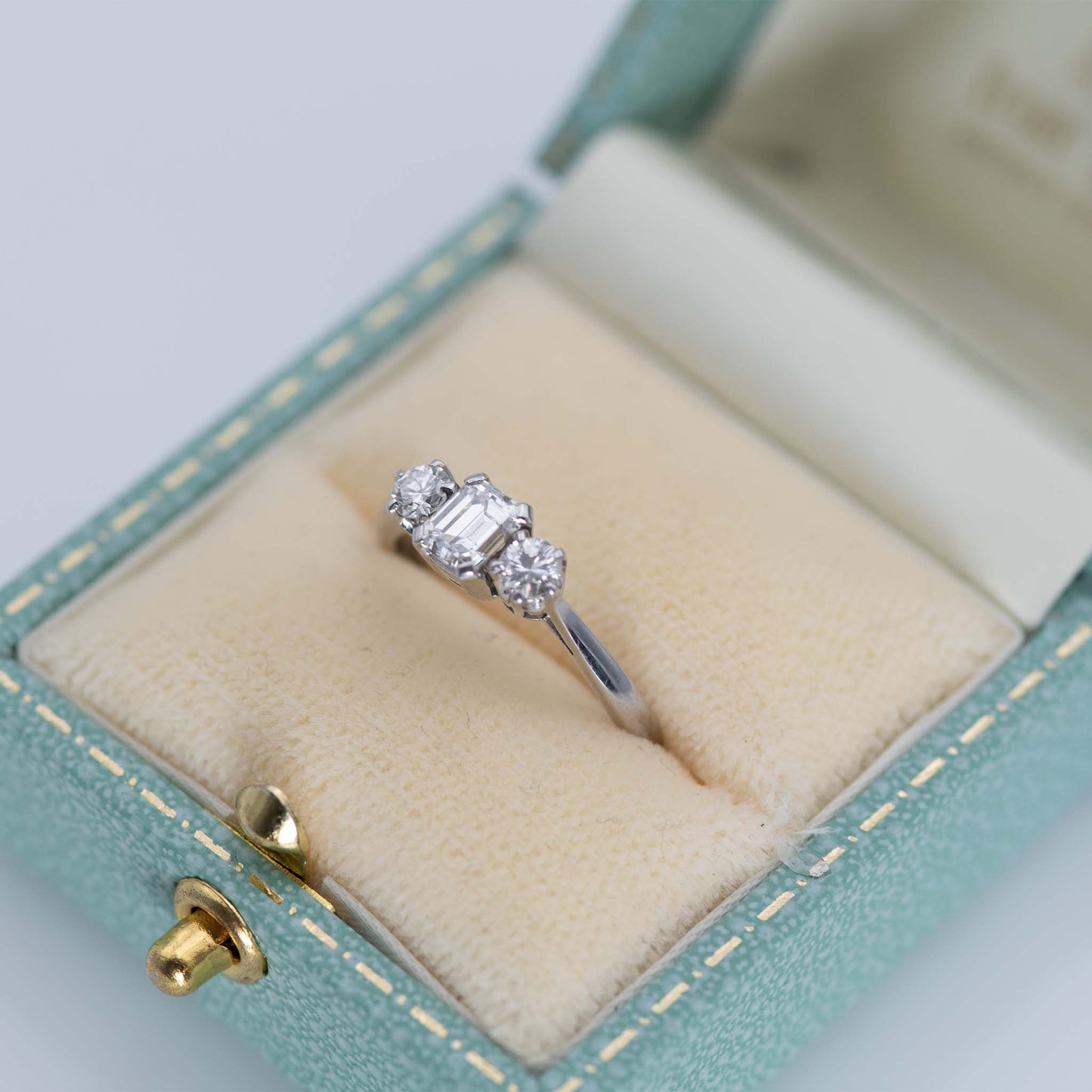 1940's Vintage Diamond Three Stone Ring - Friar House