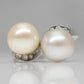Vintage 18ct White Gold Cultured Pearl Cross Over Ring - Friar House