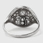 Art Deco 18ct White Gold Diamond Bombé Style Ring - Friar House