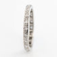 Art Deco 14ct White Gold Diamond Eternity Ring Size J 1/2 - Friar House