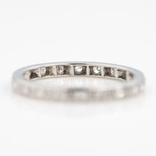 Art Deco 14ct White Gold Diamond Eternity Ring Size J 1/2 - Friar House