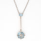 Art Deco 14ct Yellow Gold Aquamarine and Diamond Pendant - Friar House