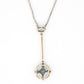 Art Deco 14ct Yellow Gold Aquamarine and Diamond Pendant - Friar House