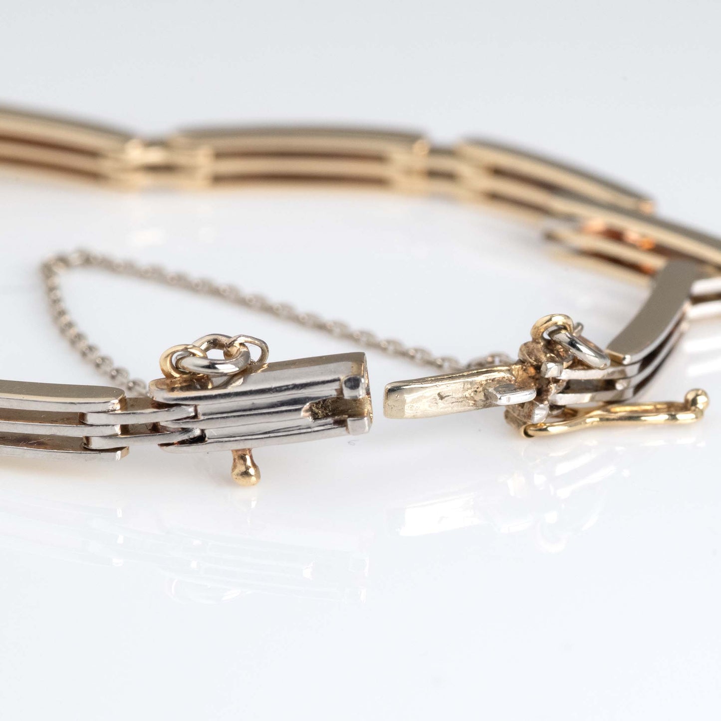 Art Deco 14ct Yellow Gold/Platinum Diamond Bracelet - Friar House