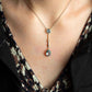 Art Deco 15ct Yellow Gold Aquamarine Drop Pendant - Friar House