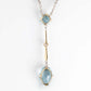 Art Deco 15ct Yellow Gold Aquamarine Drop Pendant - Friar House