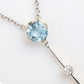 Art Deco 15ct Yellow Gold Aquamarine Drop Pendant - Friar House