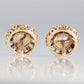Art Deco 15ct Yellow Gold Cultured Pearl and Diamond Cluster Earrings - Friar House