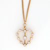 Art Deco 15ct Yellow Gold Diamond Heart Pendant