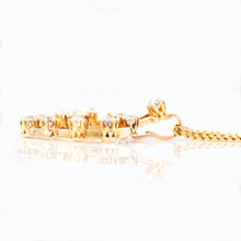 Art Deco 15ct Yellow Gold Diamond Heart Pendant - Friar House Antique Jewellery