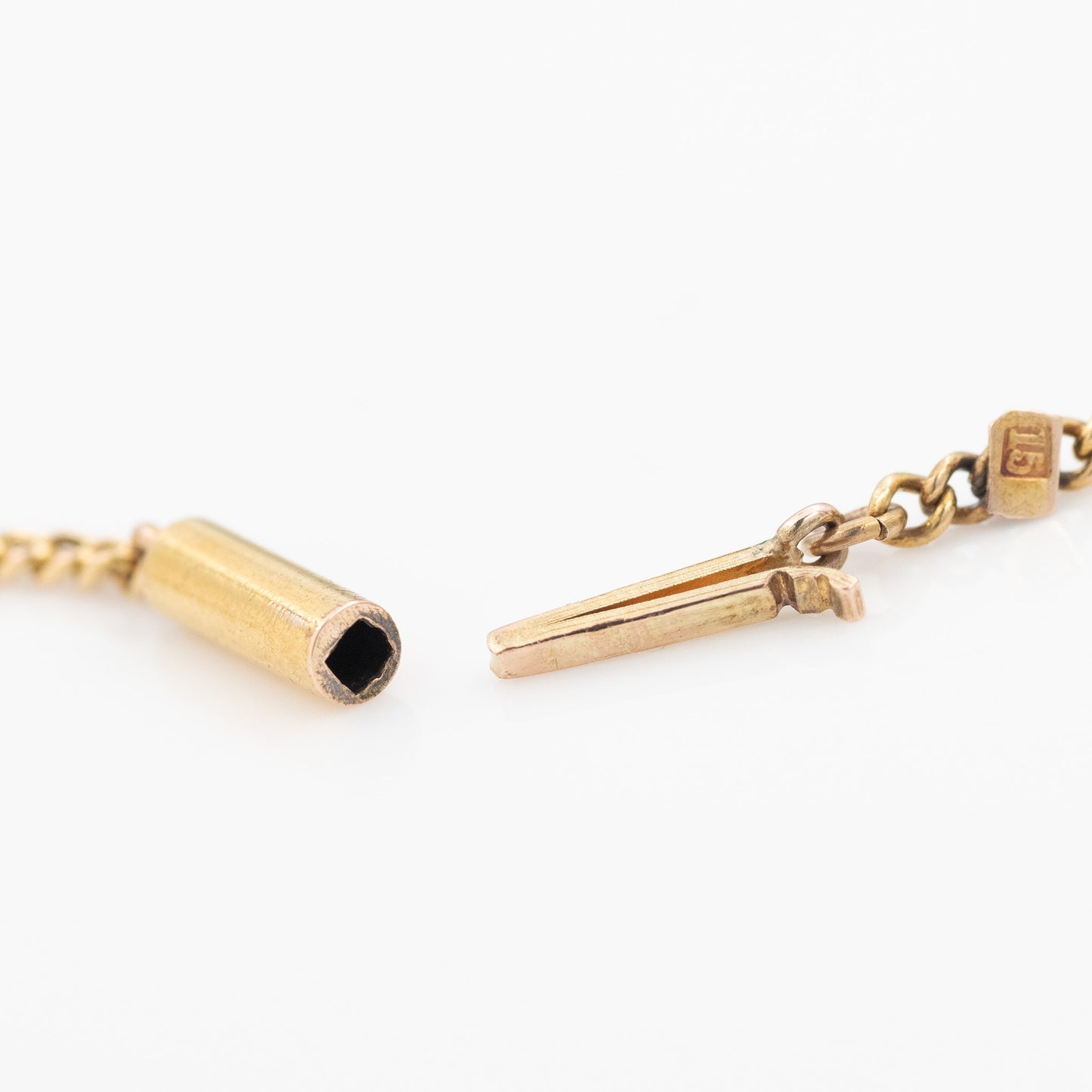 Art Deco 15ct Yellow Gold Diamond Heart Pendant - Friar House Antique Jewellery