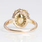 Art Deco 18 carat Yellow Gold Emerald and Diamond Cluster Ring - Friar House