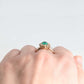 Art Deco 18 carat Yellow Gold Emerald and Diamond Cluster Ring - Friar House