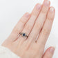 Art Deco 18ct Rose Gold Sapphire and Diamond Cluster Ring - Friar House