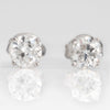 Art Deco 18ct White Gold 1.20 carat Diamond Stud Earrings