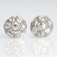 Art Deco 18ct White Gold 1.6 Carat Diamond Cluster Earrings - Friar House