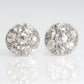 Art Deco 18ct White Gold 1.6 Carat Diamond Cluster Earrings - Friar House
