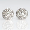 Art Deco 18ct White Gold 1.6 Carat Diamond Cluster Earrings