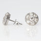 Art Deco 18ct White Gold 1.6 Carat Diamond Cluster Earrings - Friar House
