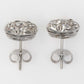 Art Deco 18ct White Gold 1.6 Carat Diamond Cluster Earrings - Friar House