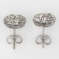 Art Deco 18ct White Gold 1.6 Carat Diamond Cluster Earrings - Friar House
