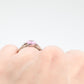 Art Deco 18ct White Gold 1.75 Carat Pink Topaz and Diamond Ring - Friar House Antique Jewellery