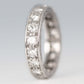 Art Deco 18ct White Gold 2.5 Carat Diamond Eternity Ring Size J - Friar House