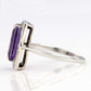 Art Deco 18ct White Gold Amethyst and Diamond Panel Ring-Friar House
