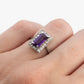 Art Deco 18ct White Gold Amethyst and Diamond Panel Ring-Friar House