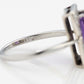 Art Deco 18ct White Gold Amethyst and Diamond Panel Ring-Friar House