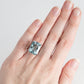 Art Deco 18ct White Gold Aquamarine Dress Ring - Friar House