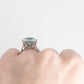 Art Deco 18ct White Gold Aquamarine Dress Ring - Friar House