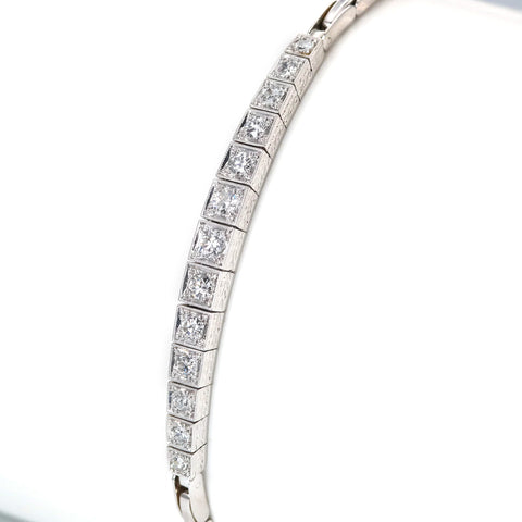 Art Deco 18ct White Gold Diamond Bracelet