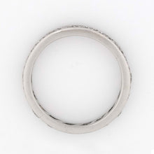 Art Deco 18ct White Gold Diamond Eternity Ring Size J 1/2 - Friar House