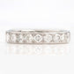 Art Deco 18ct White Gold Diamond Eternity Ring Size O 1/2 - Friar House